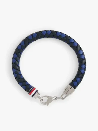 Bracciale in pelle intrecciata