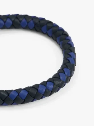 Bracciale in pelle intrecciata