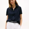 Camicia a maniche corte in misto lino Camicia a maniche corte in misto lino