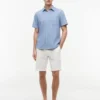 Camicia a maniche corte in misto lino, vestibilità regolare per pantaloncini Camicia a maniche corte in misto lino, vestibilità regolare per pantaloncini