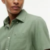 Camicia a maniche corte in misto lino, vestibilità regolare per pantaloncini Camicia a maniche corte in misto lino, vestibilità regolare per pantaloncini