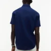 Camicia a maniche corte in misto lino, vestibilità regolare per pantaloncini Camicia a maniche corte in misto lino, vestibilità regolare per pantaloncini