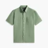 Camicia a maniche corte in misto lino, vestibilità regolare per pantaloncini Camicia a maniche corte in misto lino, vestibilità regolare per pantaloncini