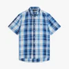 Camicia a quadri in misto cotone e lino Camicia a quadri in misto cotone e lino