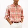 Camicia a quadri in misto lino, vestibilità regolare Camicia a quadri in misto lino, vestibilità regolare