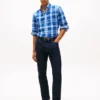 Camicia a quadri in misto lino, vestibilità regolare Camicia a quadri in misto lino, vestibilità regolare