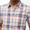 Camicia a quadri in misto lino, vestibilità regolare Camicia a quadri in misto lino, vestibilità regolare