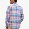 Camicia a quadri in misto lino, vestibilità regolare Camicia a quadri in misto lino, vestibilità regolare