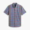 Camicia a quadri in misto lino, vestibilità regolare Camicia a quadri in misto lino, vestibilità regolare