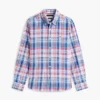 Camicia a quadri in misto lino, vestibilità regolare Camicia a quadri in misto lino, vestibilità regolare