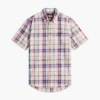 Camicia a quadri in misto lino, vestibilità regolare Camicia a quadri in misto lino, vestibilità regolare