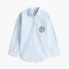 Camicia a righe con logo Crest dal taglio comodo Camicia a righe con logo Crest dal taglio comodo