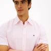 Camicia a righe in misto cotone e lino Camicia a righe in misto cotone e lino