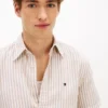 Camicia a righe in misto cotone e lino Camicia a righe in misto cotone e lino