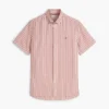 Camicia a righe in misto cotone e lino, vestibilità regolare Camicia a righe in misto cotone e lino, vestibilità regolare