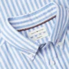 Camicia a righe in misto cotone e lino, vestibilità regolare Camicia a righe in misto cotone e lino, vestibilità regolare