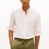 Camicia a righe in misto lino dalla vestibilità regolare
