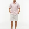 Camicia a righe in misto lino dalla vestibilità regolare Camicia a righe in misto lino dalla vestibilità regolare