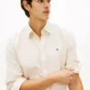 Camicia a righe in misto lino dalla vestibilità regolare