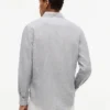 Camicia a righe in misto lino dalla vestibilità regolare