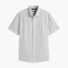 Camicia a righe in misto lino dalla vestibilità regolare Camicia a righe in misto lino dalla vestibilità regolare