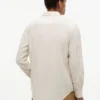 Camicia a righe in misto lino dalla vestibilità regolare