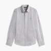 Camicia a righe in misto lino dalla vestibilità regolare