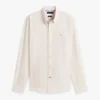 Camicia a righe in misto lino dalla vestibilità regolare