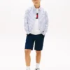 Camicia a righe in misto lino per bambini