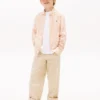 Camicia a righe in misto lino per bambini