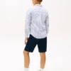 Camicia a righe in misto lino per bambini
