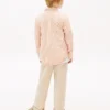 Camicia a righe in misto lino per bambini