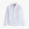 Camicia a righe in misto lino per bambini