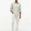 Camicia a righe in misto lino, vestibilità regolare