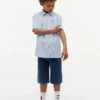Camicia a righe in seersucker per bambino Camicia a righe in seersucker per bambino