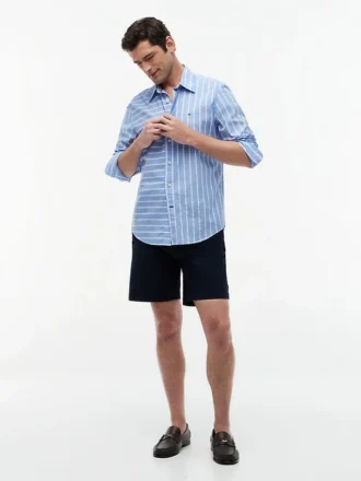 Camicia All-Day a righe miste, vestibilità regolare