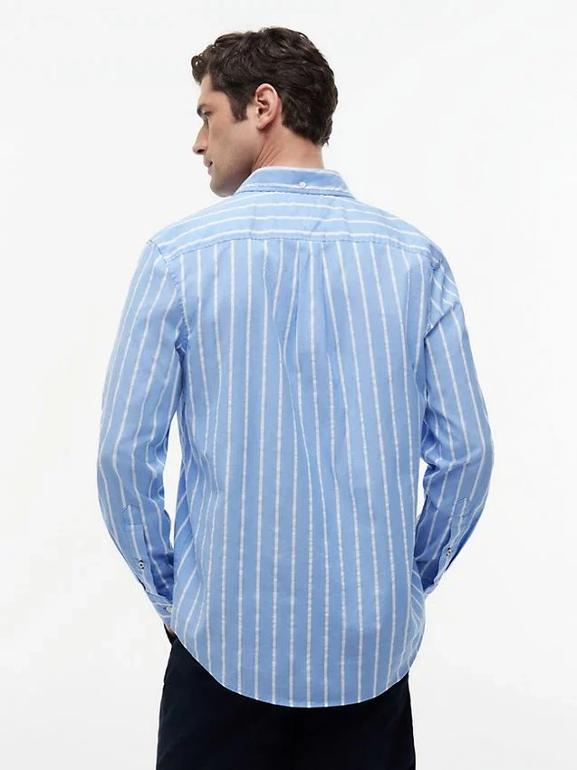 Camicia All-Day a righe miste, vestibilità regolare Camicia All-Day a righe miste, vestibilità regolare