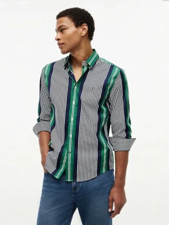 Camicia All-Day a righe retrò dalla vestibilità regolare