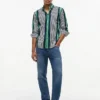 Camicia All-Day a righe retrò dalla vestibilità regolare