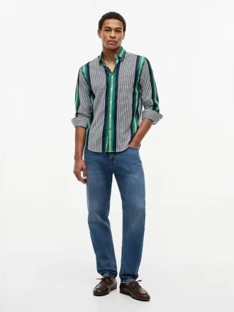 Camicia All-Day a righe retrò dalla vestibilità regolare