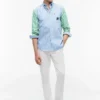 Camicia Classic Fit a righe miste Paper-Touch Camicia Classic Fit a righe miste Paper-Touch