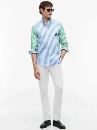 Camicia Classic Fit a righe miste Paper-Touch