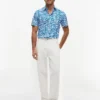 Camicia con stampa foglie di palma e effetto carta Camicia con stampa foglie di palma e effetto carta