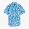 Camicia con stampa foglie di palma e effetto carta Camicia con stampa foglie di palma e effetto carta