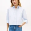 Camicia corta in popeline con decorazioni Camicia corta in popeline con decorazioni