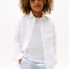 Camicia da bambino in misto lino dal taglio morbido