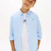 Camicia da bambino in misto lino dal taglio morbido