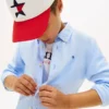 Camicia da bambino in misto lino dal taglio morbido