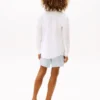 Camicia da bambino in misto lino dal taglio morbido