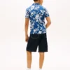 Camicia da bambino in misto lino e cotone a fiori